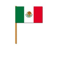 Luxe hand/zwaaivlag Mexico 30 x 45 cm   - - thumbnail