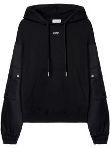 Off-White hoodie en coton à logo imprimé - Noir