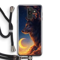 Night Guardian: Samsung Galaxy J8 (2018) Transparant Hoesje met koord