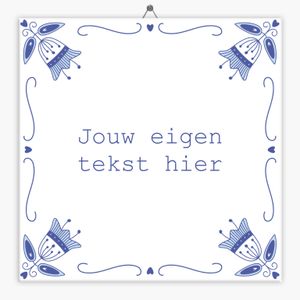 Delfts Blauw tegeltje klokje