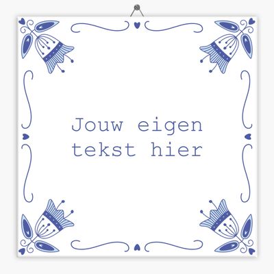 Delfts Blauw tegeltje klokje
