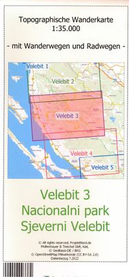 Wandelkaart Velebit 3 - Nationalpark Nördlicher Velebit | Projekt Nord