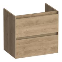 Brauer Inspire - Onderkast Ondiep - 60 cm - met 2 Softclose Lades Greeploos en 1 Sifon Uitsparing - Sunlit