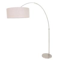 Steinhauer BooglampGramineus 50 RVS met leerbruine kap - 9904ST