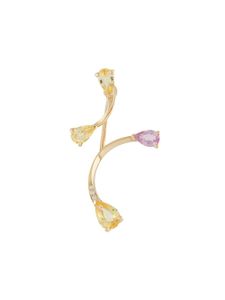 LE STER boucles d'oreilles en or jaune 18ct ornées de diamants et de saphirs