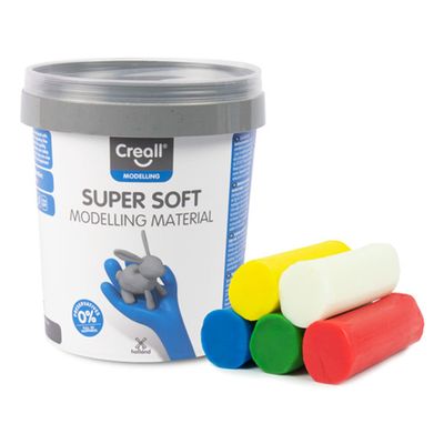 Creall supersoft klei 5 kleuren, 450gr.