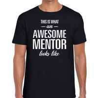 Awesome mentor cadeau t-shirt zwart voor heren 2XL  - - thumbnail
