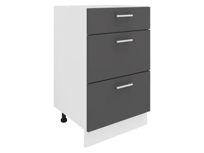 VCM Keukenkast of frontpaneel Esilo (keukenkast, Wit/antraciet, 3 Schubladen)