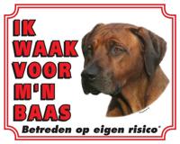 Rhodesian Ridgeback Waakbord - Ik waak voor mijn