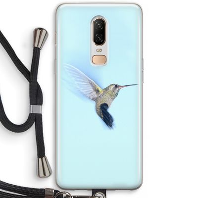 Kolibri: OnePlus 6 Transparant Hoesje met koord