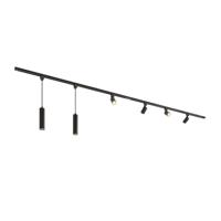 Taros Railverlichting Pakket - Recht - 2x 1,5 m rail - 4 railspots - 2 hanglamp - Incl. 2700K GU10 - IP20 - Modulair - 230V Taros Railverlichting Pakket - Recht - 2x 1,5 m rail - 4 railspots - 2 hanglamp - Incl. 2700K GU10 - IP20 - Modulair - 230V