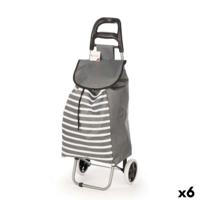 Winkelwagen Kinvara Wit Grijs 33 L 35,5 x 28 x 94 cm Strepen (6 Stuks) Winkelwagen Kinvara Wit Grijs 33 L 35,5 x 28 x 94 cm Strepen (6 Stuks)