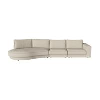 Bolia Noora 4-zits bank 400 cm open eind rond links Vilme light beige
