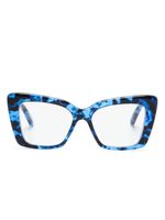 Balenciaga Eyewear lunettes de vue à monture papillon - Bleu - thumbnail