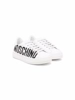 Moschino Kids baskets à logo imprimé latéral - Blanc