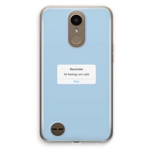 Reminder: LG K10 (2017) Transparant Hoesje