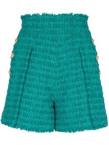 Balmain short en tweed - Vert