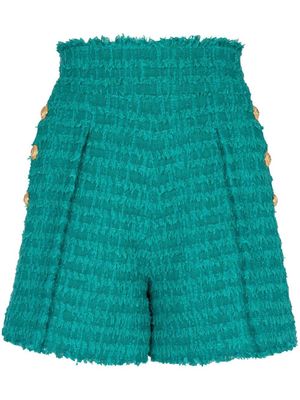 Balmain short en tweed - Vert