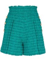 Balmain short en tweed - Vert - thumbnail