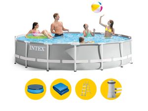 Intex Prism Frame Pool - 457 x 122 cm - met filterpomp en accessoires