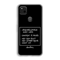 Mijn Motto's: Google Pixel 4a Transparant Hoesje