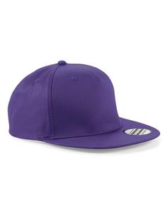 Beechfield CB610 5 Panel Snapback Rapper Cap - Purple - One Size
