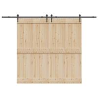 VidaXL Doos met onderdelen voor schuifdeur 305 cm staal zwart