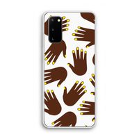 Hands dark: Samsung Galaxy S20 Transparant Hoesje