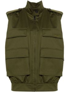 MSGM gilet en coton à poches cargo - Vert