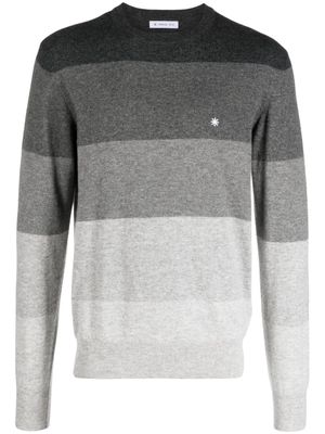 Manuel Ritz pull en maille à logo brodé - Gris