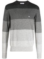 Manuel Ritz pull en maille à logo brodé - Gris