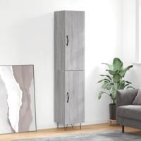 Hoge kast 34,5x34x180 cm bewerkt hout grijs sonoma eikenkleurig