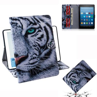 Tiger patroon horizontale Flip lederen case voor Amazon Kindle Fire HD 8 2015/2016/2017/2018 met houder & Card slot & portemonnee