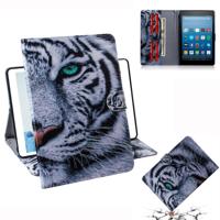 Tiger patroon horizontale Flip lederen case voor Amazon Kindle Fire HD 8 2015/2016/2017/2018 met houder & Card slot & portemonnee