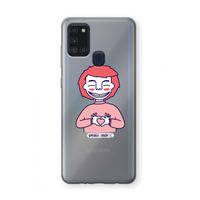 Hartje: Samsung Galaxy A21s Transparant Hoesje