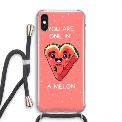 One In A Melon: iPhone XS Transparant Hoesje met koord