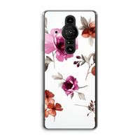 Geschilderde bloemen: Sony Xperia Pro-I Transparant Hoesje
