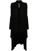 Rick Owens cardigan en laine vierge à franges - Noir