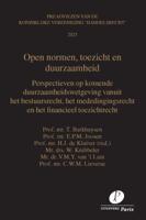 Open normen, toezicht en duurzaamheid (Paperback)