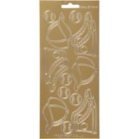 Creativ Company Stickers, sport, vel 10x23 cm, goud, 1 vel