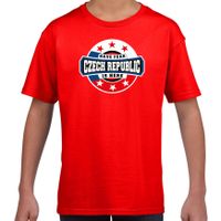 Have fear Czech republic is here / Tsjechie supporter t-shirt rood voor kids XL (158-164)  - - thumbnail