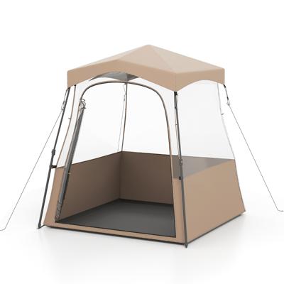 180 x 180 x 193 cm Sporttent Transparant Tent met Helder Zicht & Robuust Frame & Draagtas