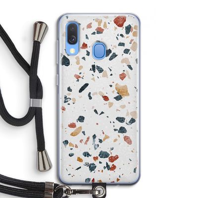 Terrazzo N°4: Samsung Galaxy A40 Transparant Hoesje met koord