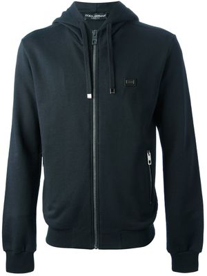 Dolce & Gabbana hoodie à lien de resserrage - Bleu