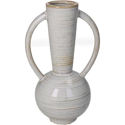 Vaas fijn aardewerk beige 14,5x11x23,6 cm - Hd collection