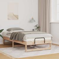 Bedframe met Draaghandvatten Bruin 90 x 200 cm