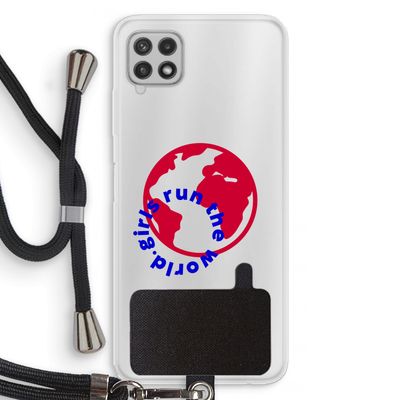 Run The World: Samsung Galaxy A22 4G Transparant Hoesje met koord