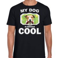 Honden liefhebber shirt Jack russel my dog is serious cool zwart voor heren 2XL  -