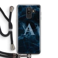 Midnight Marble: Samsung Galaxy J8 (2018) Transparant Hoesje met koord