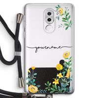 Gele bloemen: Honor 6X Transparant Hoesje met koord